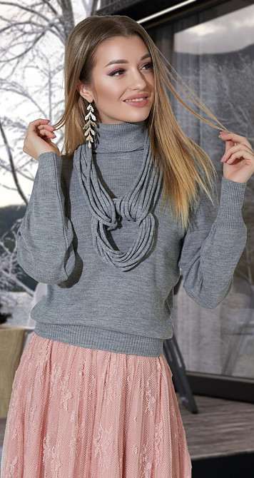 Теплий гольф із високою стійкою (48-52) Київ - фото 1