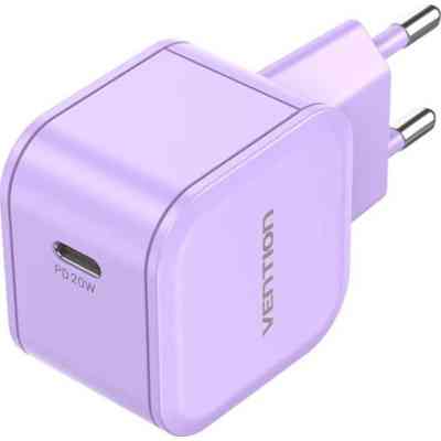 Зарядний пристрій Vention 1xUSB-C 20W PD3.0/QC3.0 Purple (FEJV0-EU) Вінниця
