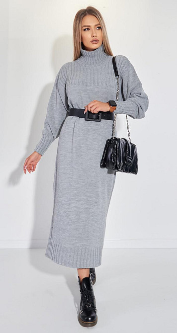 Довга в'язана сукня (48-52) Київ - фото 2