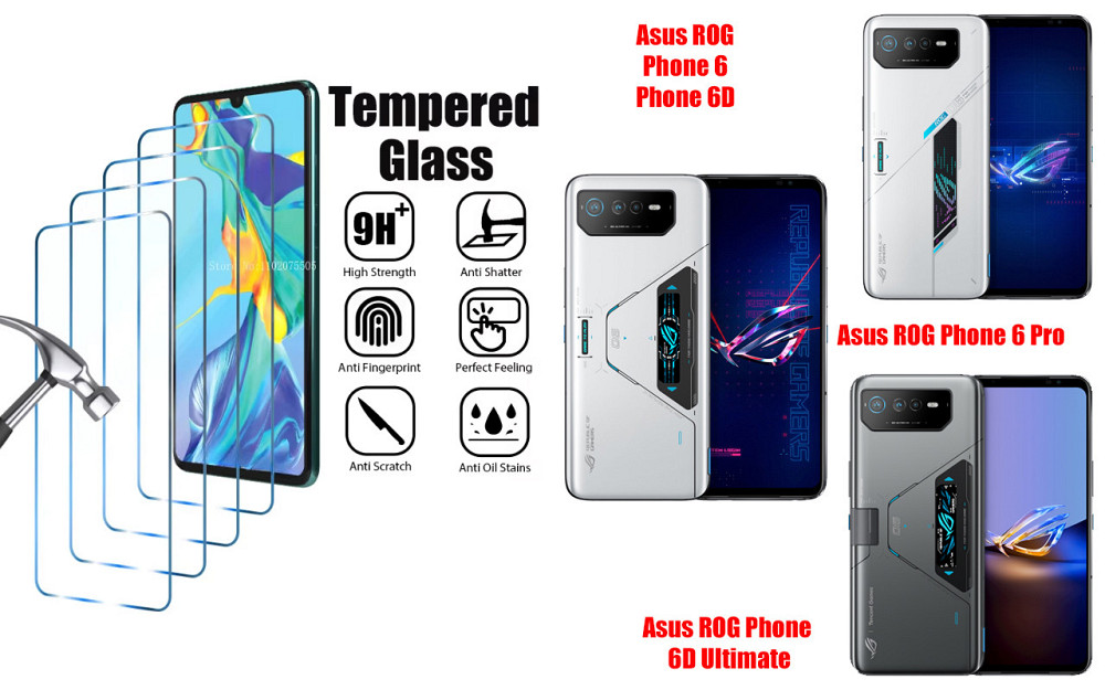Захисне скло ArmorGlass для Asus ROG Phone 6, 6D, 6 Pro, 6D Ultimate – стійке до подряпин та ударів Київ - фото 1