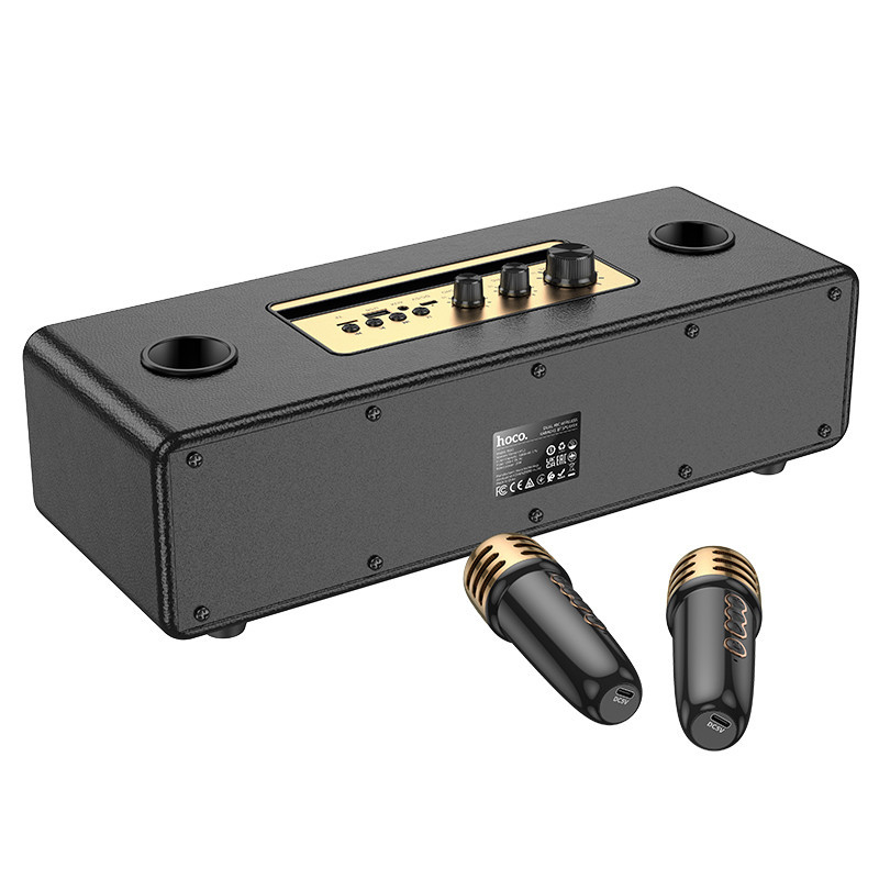 Портативна колонка HOCO BS63 Graceful wireless dual-mic BT speaker Black Киев - изображение 7