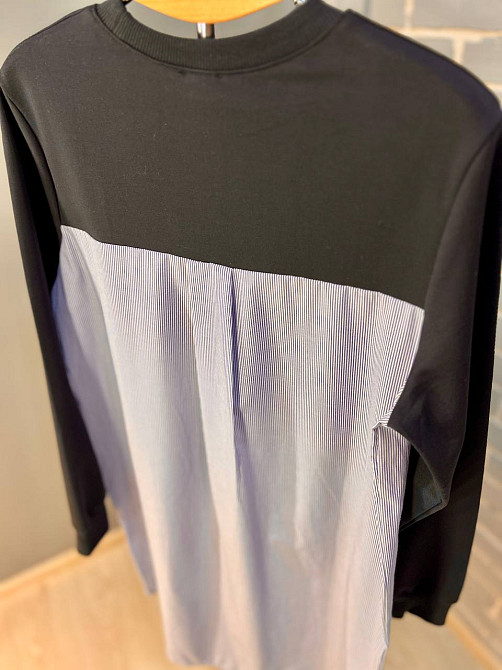 Сукня жіноча KEYYMOD 34091 комбинова сорочка мілка смужка оверсайз середньої довжини темно синя, темно-синій, M Київ - фото 17