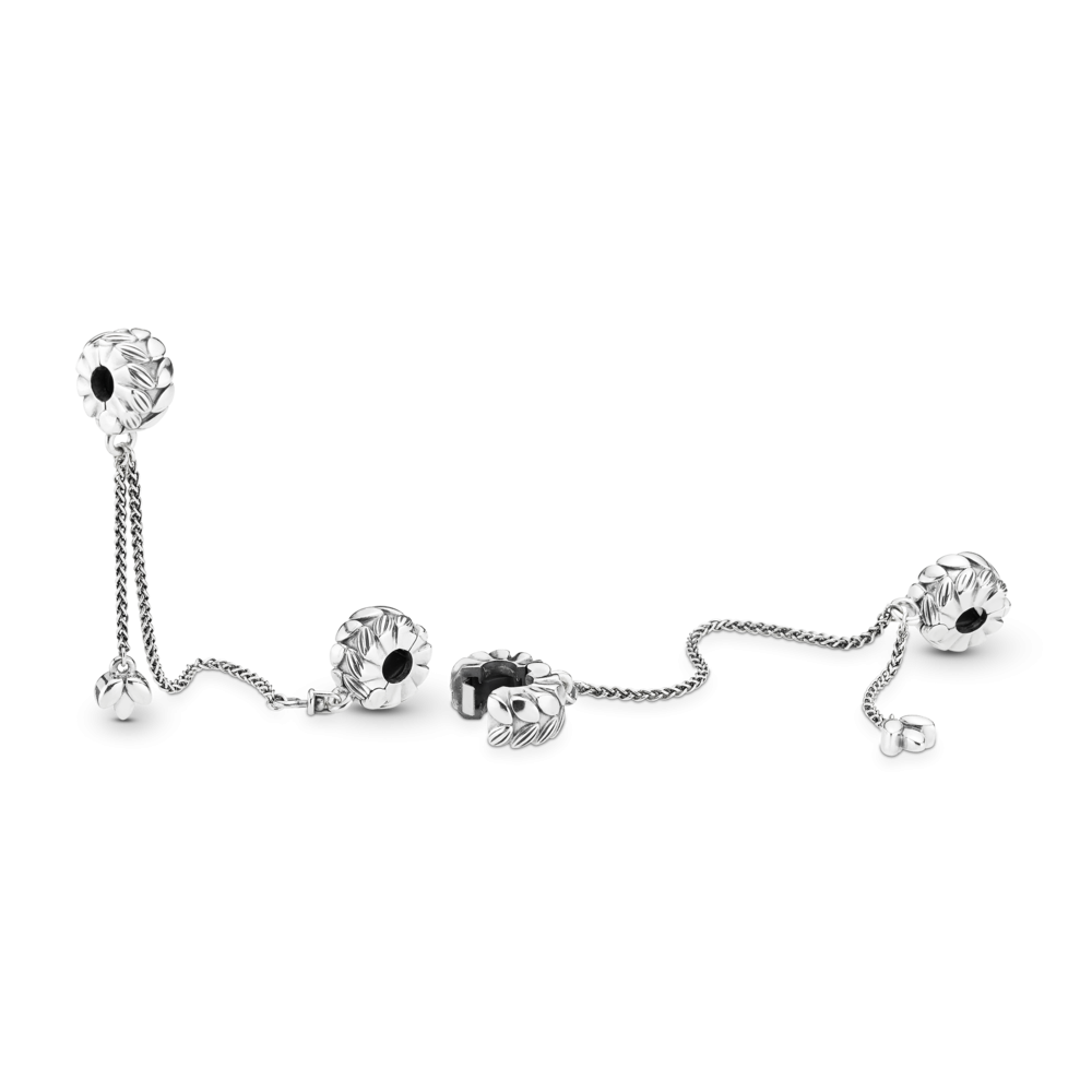 Серебряная защитная цепочка Пандора  