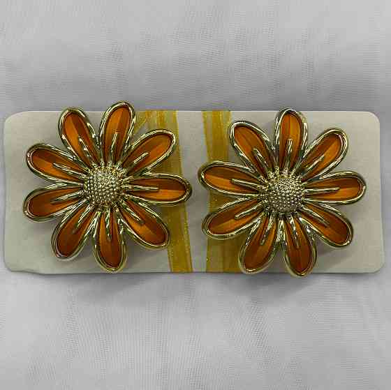 Магніти для штор і гардин Грейс набір 2 шт Помаранчевий з золотистим (81-150) Київ