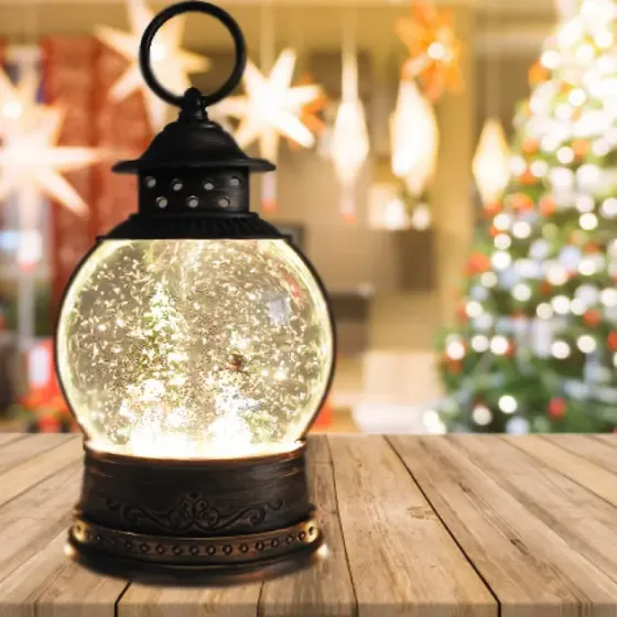 Hengda Елка с подарк. Волшебный фонарь круглой формы "С анимацией" 26 см., новогодний светильни Київ