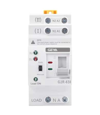 Автомат введення резерву АВР GEYA G2R-63 63A однофазний на Din-рейку + Din-рейка Київ