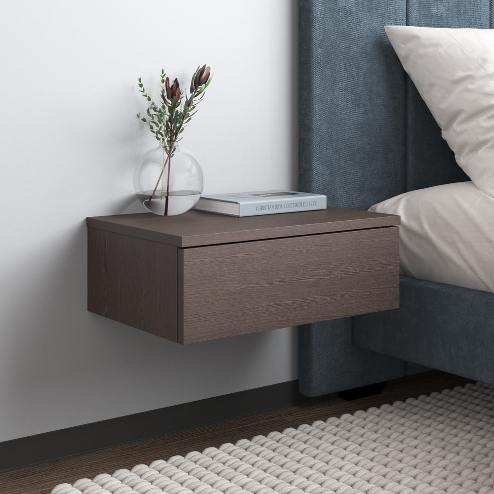 Тумба прикроватная VAYS M-34, навесная, с ящиком, ЛДСП, 45х30х16 см – для спальни Львов - изображение 5