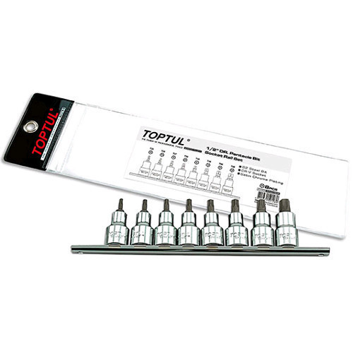 Набір головки з насадкою п'ятигранні з отвором TOPTUL 1/2" TORX T20-T55 8ед. GAAG0806 Чернігів - фото 1