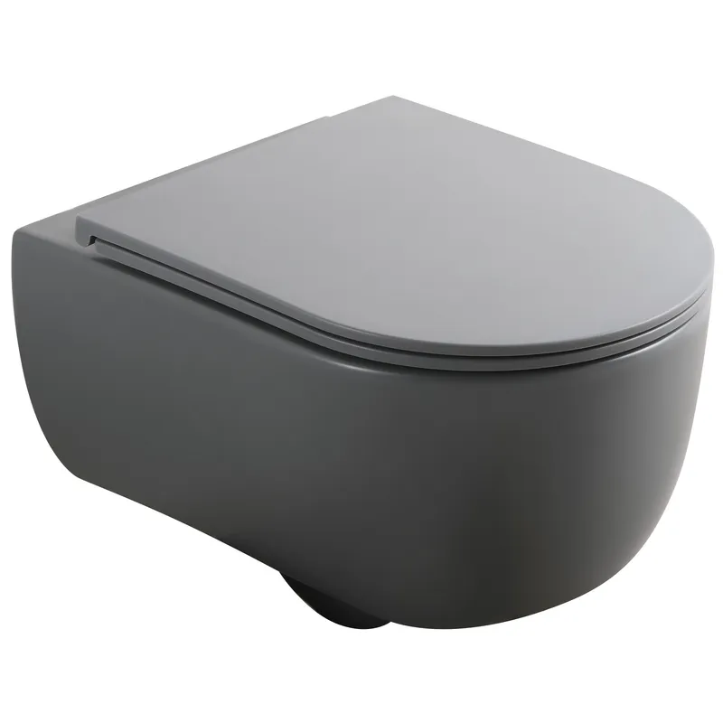 Унітаз підвісний Mixxus Premium TOPPER-0303-R GRAY 495x370x350mm система змиву RIMLESS (MP6657) Київ - фото 1