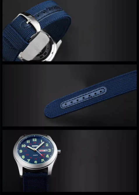 Чоловічий наручний класичний годинник Skmei 9112 (Синій) Вінниця - фото 6