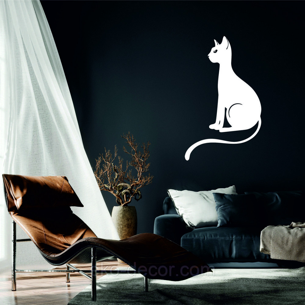 Декоративне настінне 3D Панно «Кіт» Декор на стіну з об'ємом Київ - фото 1