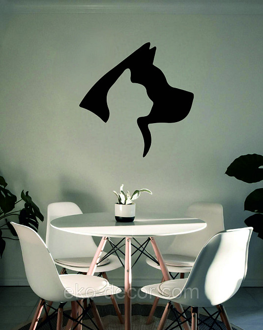 Декоративне настінне Панно «Кіт та Собака », Декор на стіну 70*70 см, Чорний Київ - фото 8