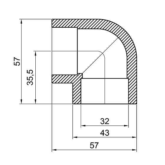 Уголок PPR Thermo Alliance 32, 90° Киев