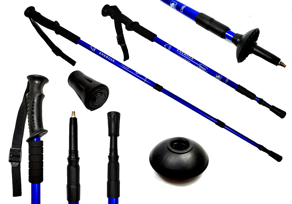 Палиця для скандинавської ходьби EasyFit Energia синя Коломия - фото 1