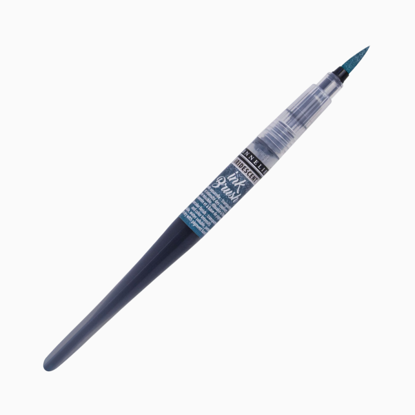 Ручка-пензель з чорнилом Sennelier Ink Brush, Переливчастий індиго синій (Iridescent Indigo Blue) Київ - фото 1