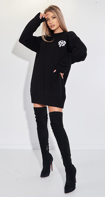 Светр туніка з написом (42-46) Київ - фото 3