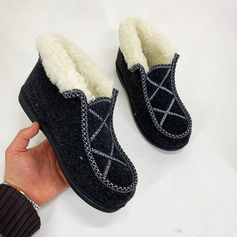 Калоші жіночі утеплені ева 39р 25см, Калоші жіночі на хутрі хакі Уггі Суконні зимові бурки XZ-82 Львів - фото 19