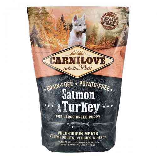 Корм сухий Carnilove Puppy Large Breed Salmon and Turkey для цуценят великих порід з лососем та індичкою 1,5 кг Київ