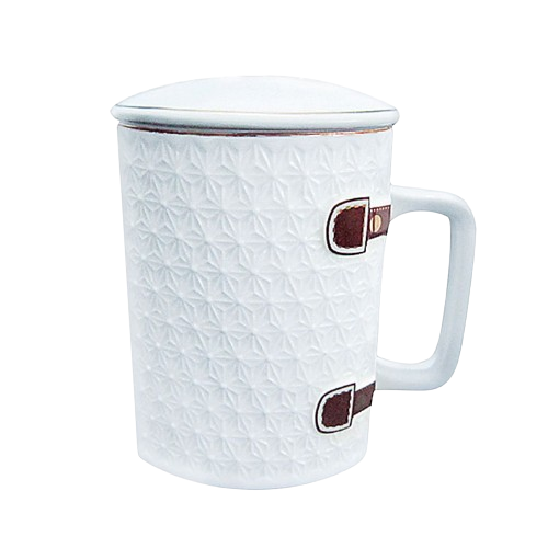 Чашка 370мл порцеляна з кришкою 0511-А білий Оптима Житомир - фото 1