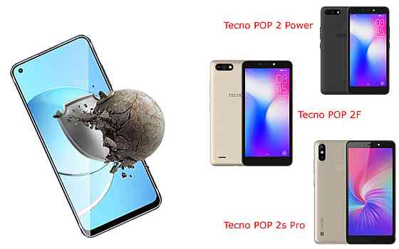 Захисне скло DefenzoGlass для Tecno POP 2 Power, POP 2F, POP 2s Pro – подвійна міцність Київ