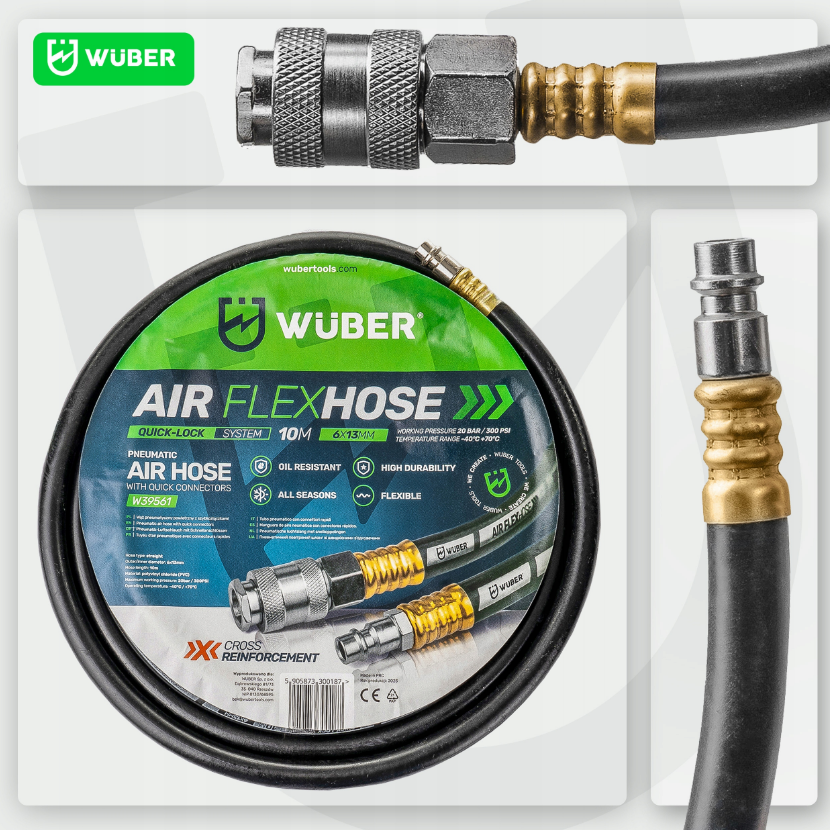 Шланг пневматичний до компресора 10м 6x13мм Wuber (Польща) Київ - фото 9
