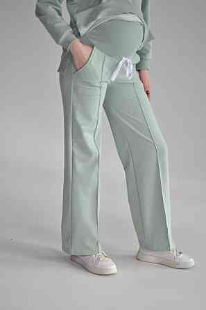 Штани палаццо для вагітних з регулюванням об'єму Sally розмір 44 Mumlove Зелений Кривий Ріг