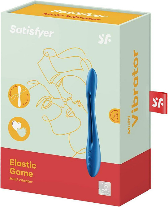 Універсальний гнучкий вібратор для пар Satisfyer Elastic Game Dark Blue Sex Aura Київ - фото 8
