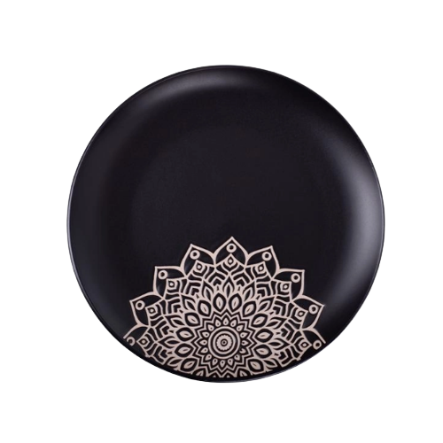 Тарілка десертна Kora 20,5см JH2068-1 чорний LIMITED EDITION Житомир