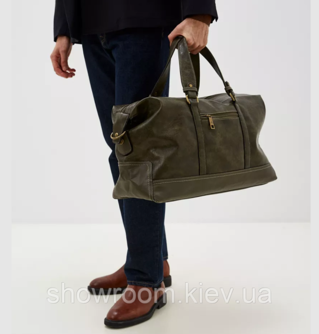 Чоловіча велика дорожня сумка David Jones (7920) хакі Київ - фото 2