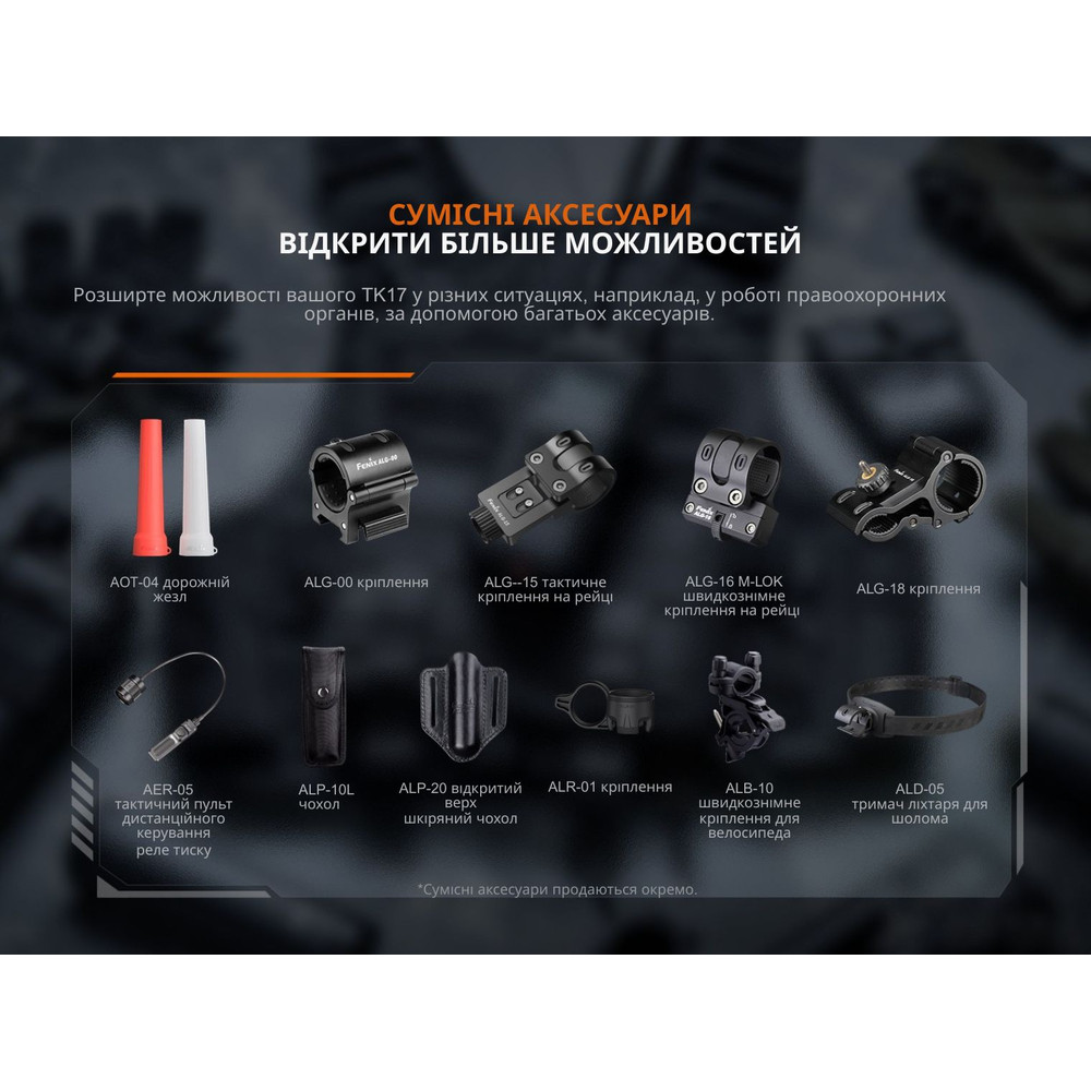 Тактичний ліхтар ручний Fenix TK17 Київ - фото 15