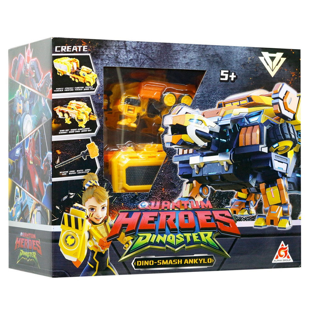 Динозавр-трансформер Dinoster - Мега Дино-Смеш Анкіло Дніпро - фото 5