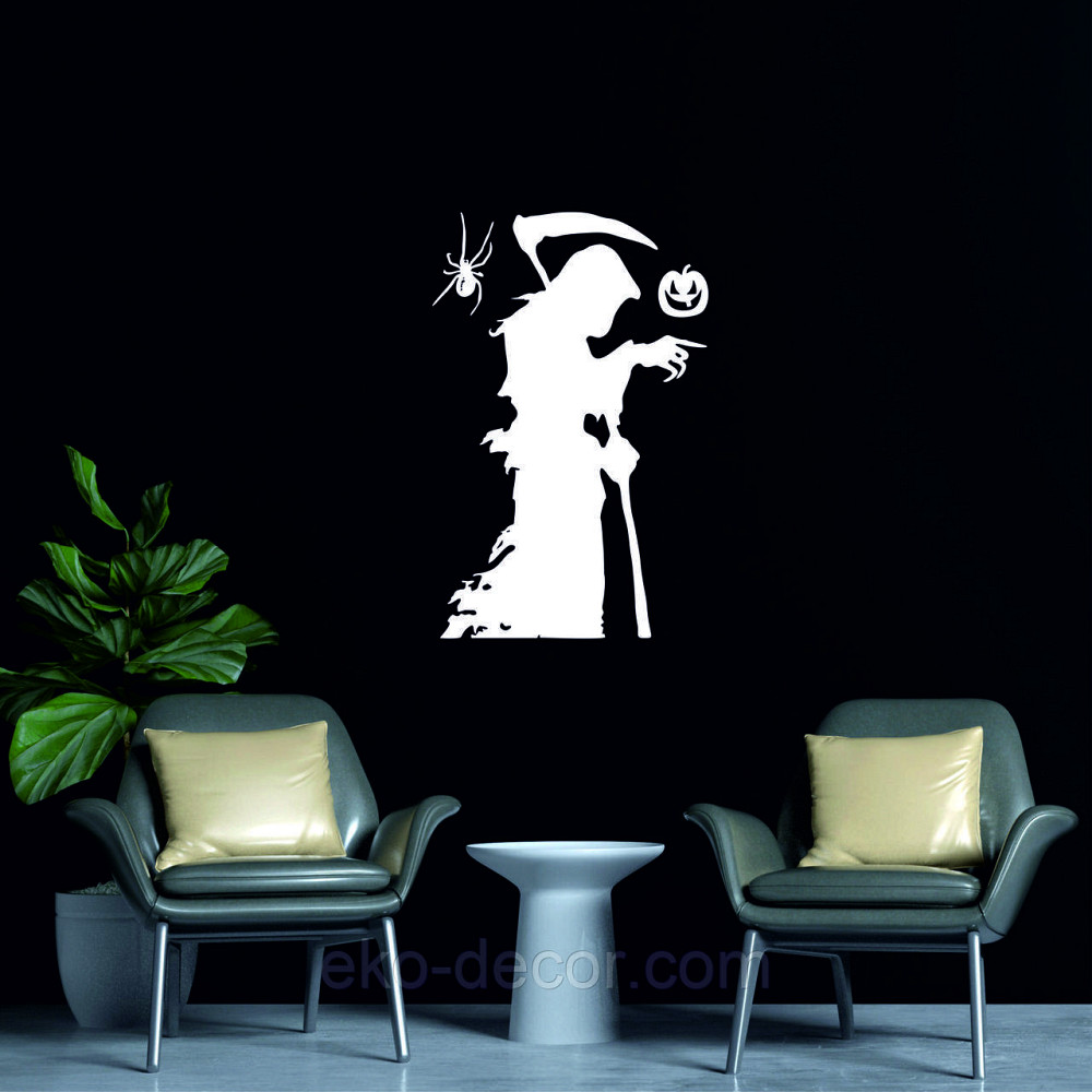 Декоративне настінне Панно «Смерти з косою», Декор на стіну 50*32 см, Білий Київ - фото 5