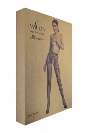 Еротичні колготки-бодістокінг Passion ECO S007 black Львів