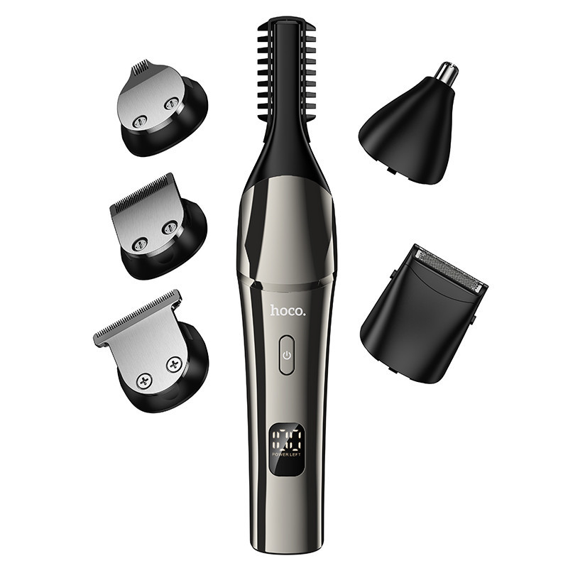 Машинка для стрижки HOCO HP26 600 mAh. IPX6. Multi-function electric clipper grooming set Metal Gray Одеса - фото 3