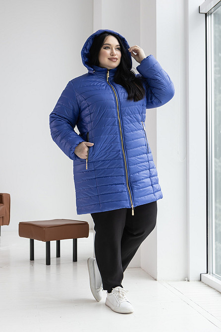 Женская удлинённая демисезонная куртка куртка весна-осень больших размеров 54-78р. Киев - изображение 7
