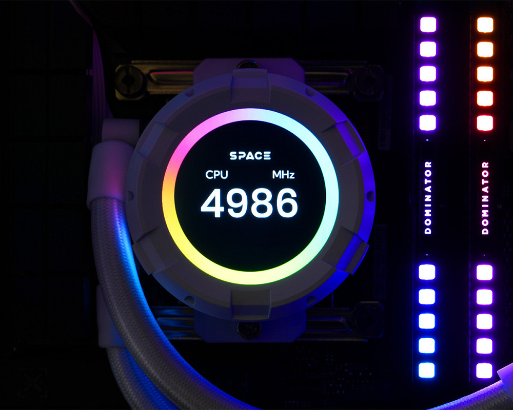 Система водяного охлаження ID-Cooling Space LCD SL360 XE White Білий Харків - фото 16