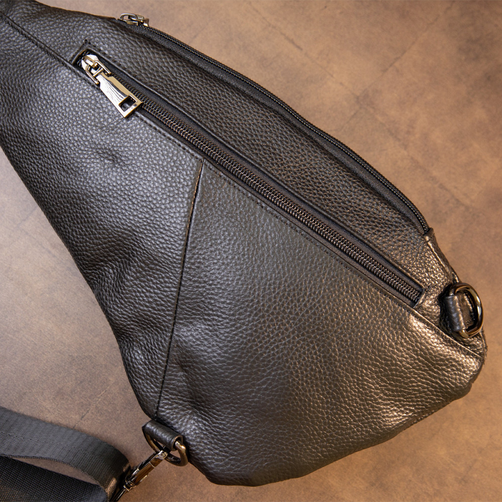 Сумка чоловіча флотар через плече Чорна (Vintage) Київ - фото 3