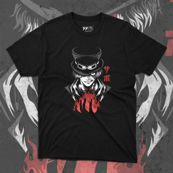 Футболка для підлітка хлопчика з принтом Ван Пис Сабо Розмір 160 Anime10188 Дніпро