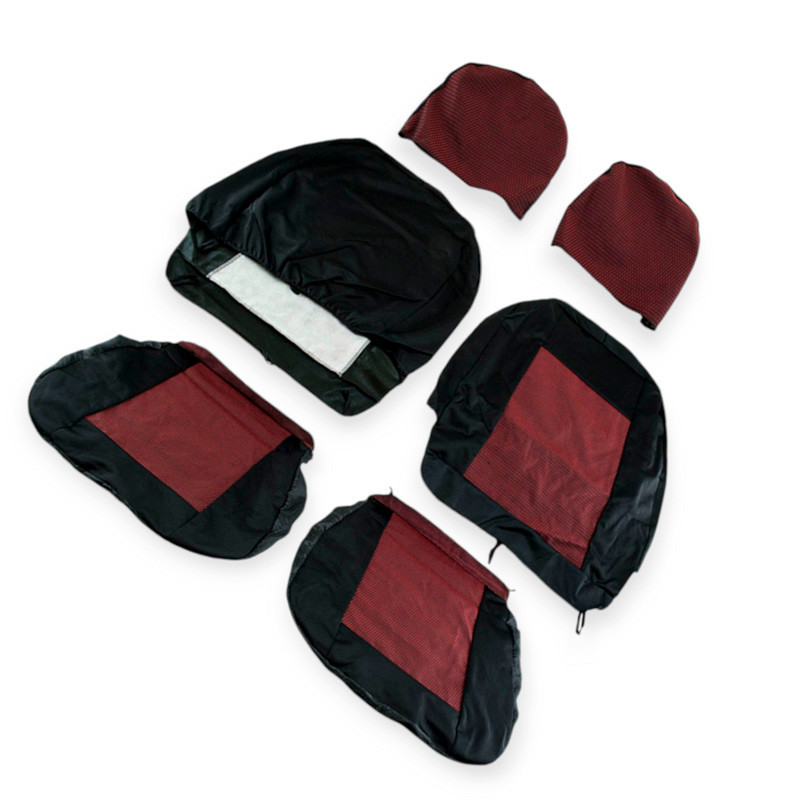 Чохли салону ваз 2101, 2105, 2106 (тюнінг) в червоні Мукачево - фото 1