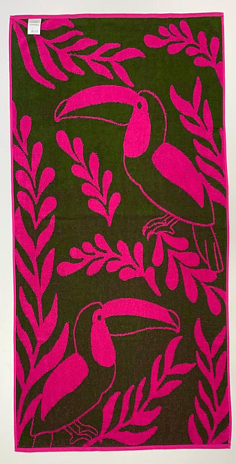 Дитячий махровий рушник Ideal Textile 70х140 см Тукани, рожевий (56860794) Чернівці - фото 7