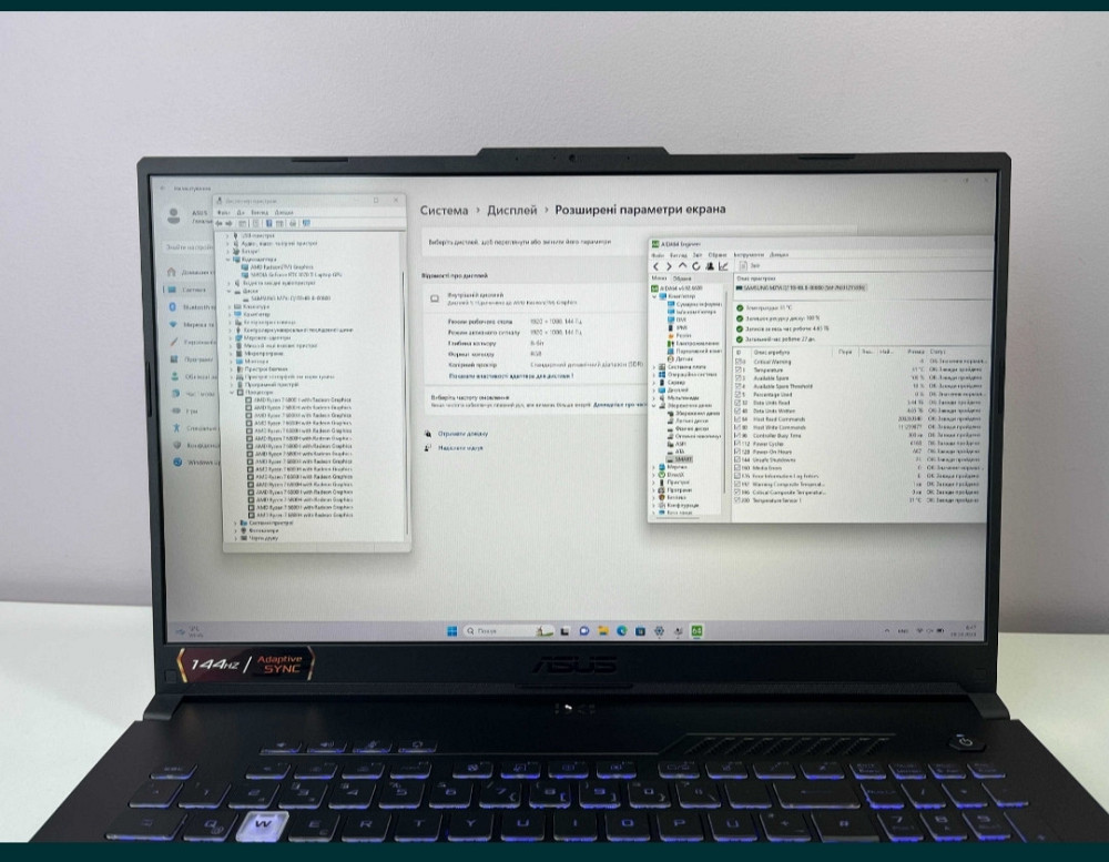 ASUS TUF A17 RTX 3070Ti 8Gb Ryzen7 6800H144HzSSD1TB 16Gb DDR5. Харків - фото 8
