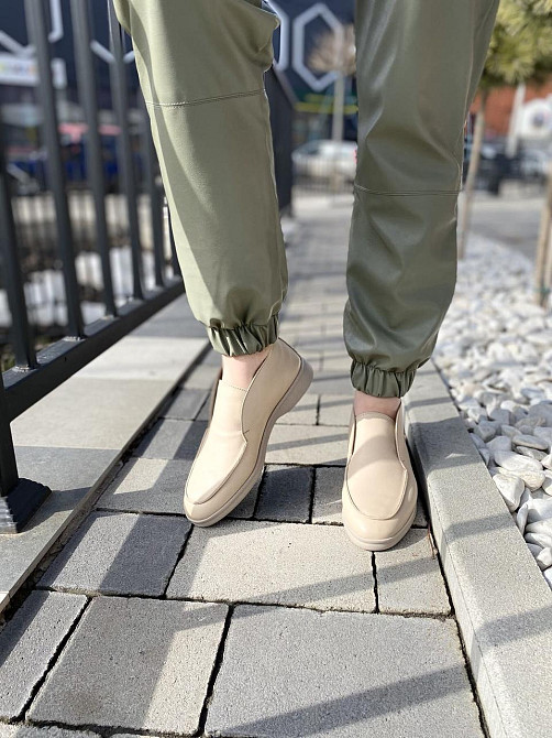 Черевики жіночі RONE бежеві натуральна шкіра висота 8см розмір 39 (4326) Коломыя - изображение 8