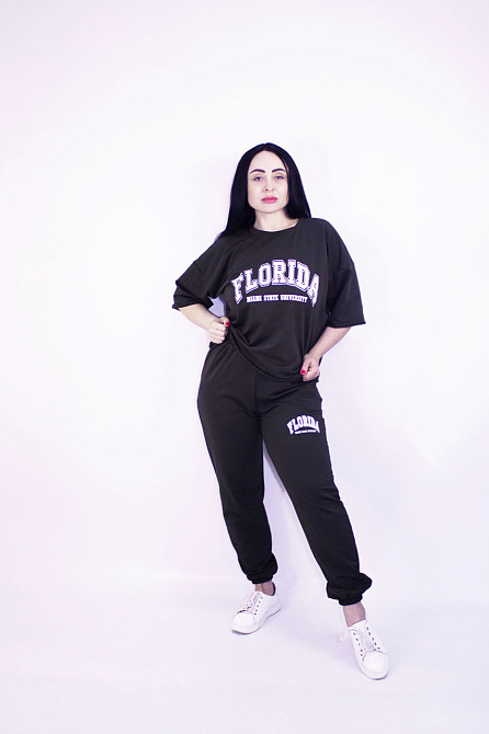 Жіночий літній спортивний костюм Чорний XL-2XL Харків - фото 1