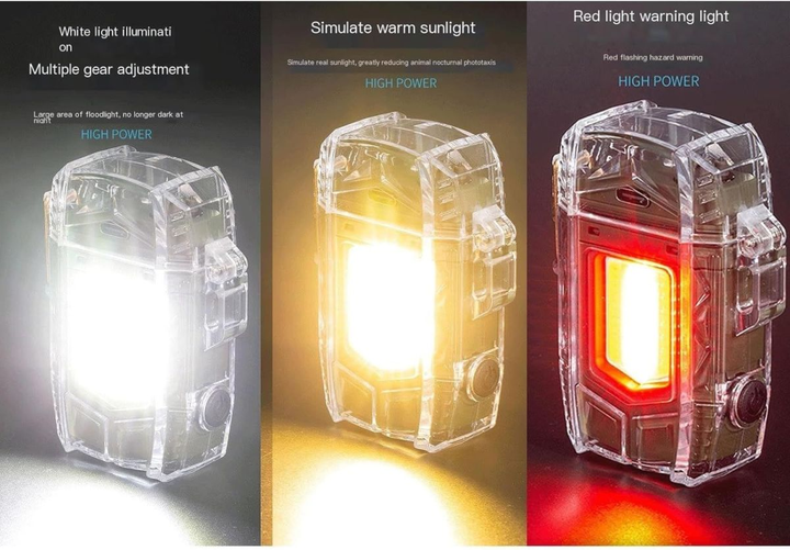 Ліхтар запальничка Multifunctional D48-1 (білий, жовтий, червоний) + BOX LCD Type-C (11 режимів) Вінниця - фото 5