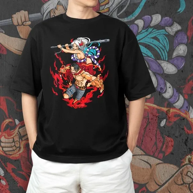 Футболка мужская с принтом Ван Пис Ейс і Ямато Размер 48 Anime0163 Днепр - изображение 4