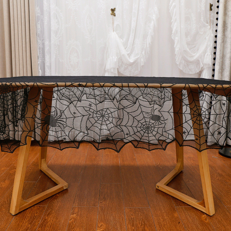Скатерть на Хэллоуин Паутина 183 на 137 см черный Киев - изображение 4