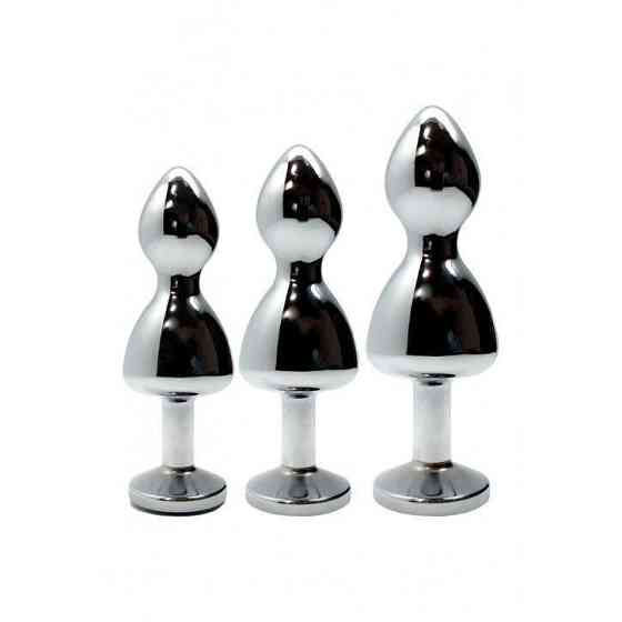 Металлическая анальна пробка Wooomy Lollypop Double Ball Metal Plug S, диаметр 2,8 см, длина 8,5 см Sex Aura Киев