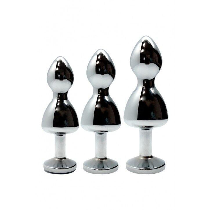 Металлическая анальна пробка Wooomy Lollypop Double Ball Metal Plug S, диаметр 2,8 см, длина 8,5 см Sex Aura Киев - изображение 4
