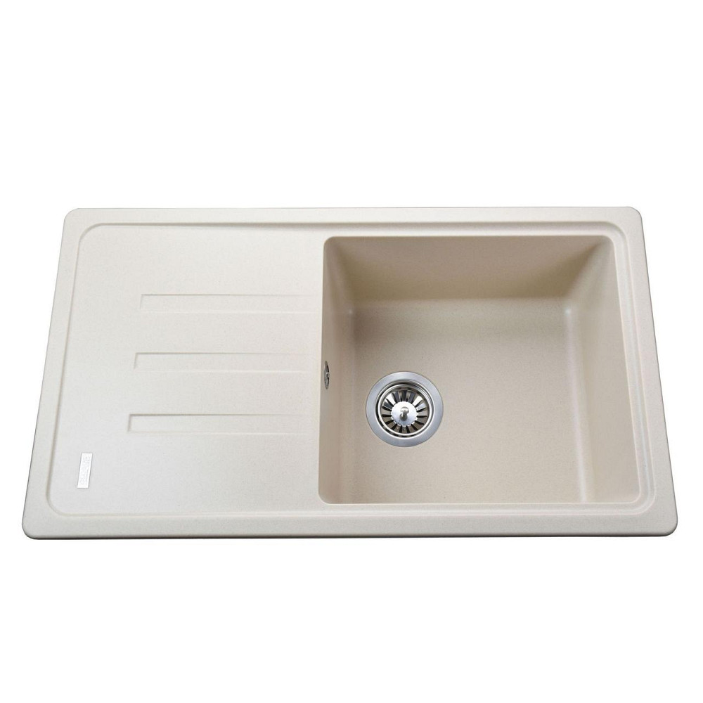Гранитная мойка Globus Lux LUGANO слоновая кость 780х435мм (000021511) Киев - изображение 1