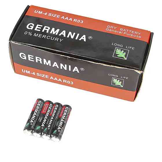 Пальчиковая батарейка AA (1,5В) R6S, Germania / Качественная одноразовая батарейка Киев